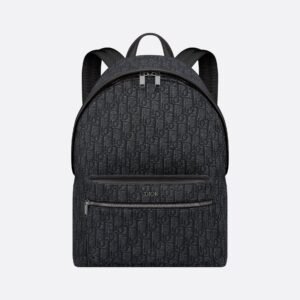 Dior Rider black backpack with OBLIQUE printed fabric