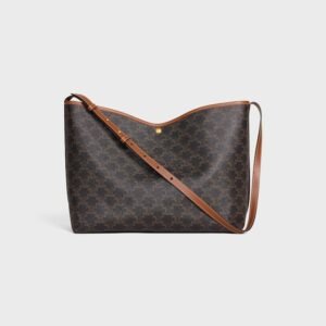 CELINE SOFT SHOPPER Logo Printed Handbag